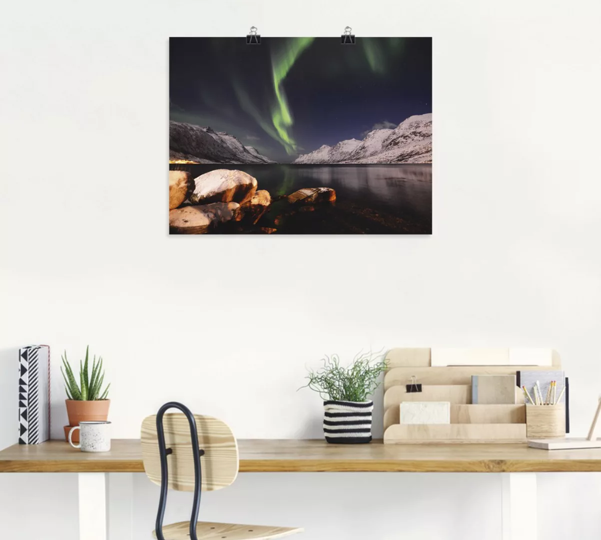 Artland Wandbild »Nordlicht Norwegen II«, Himmel, (1 St.) günstig online kaufen