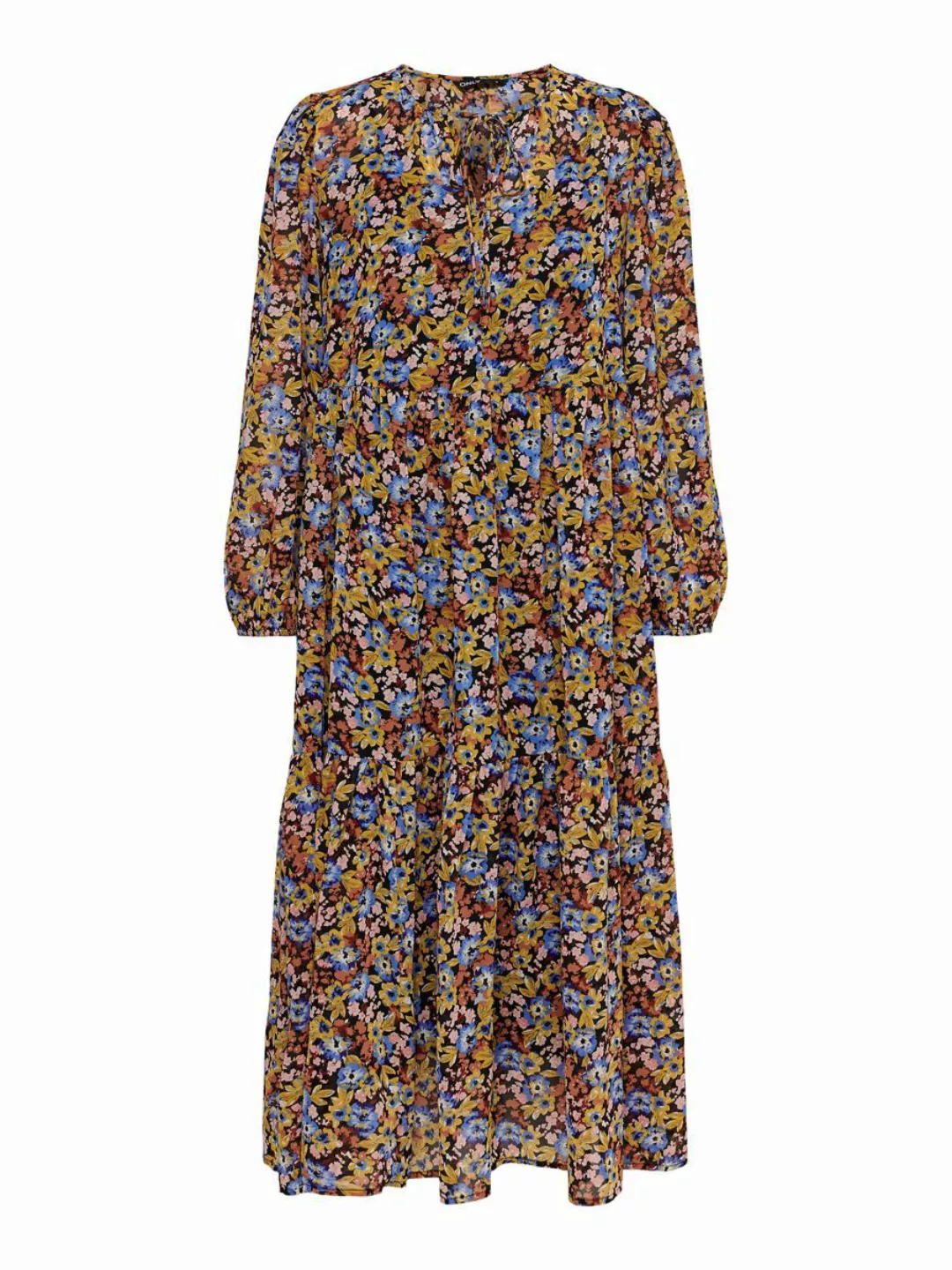 ONLY Onlstar Ls Wide Sleeve Maxi Dress Wvn Maxikleid Damen Schwarz günstig online kaufen