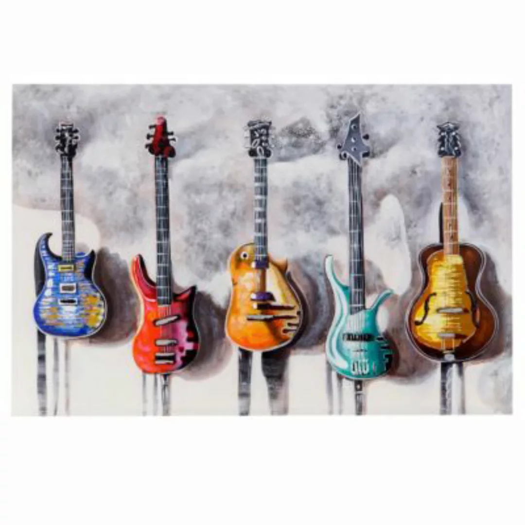 HWC Mendler Ölgemälde Gitarren XL, handgemalt 120x80cm mehrfarbig günstig online kaufen