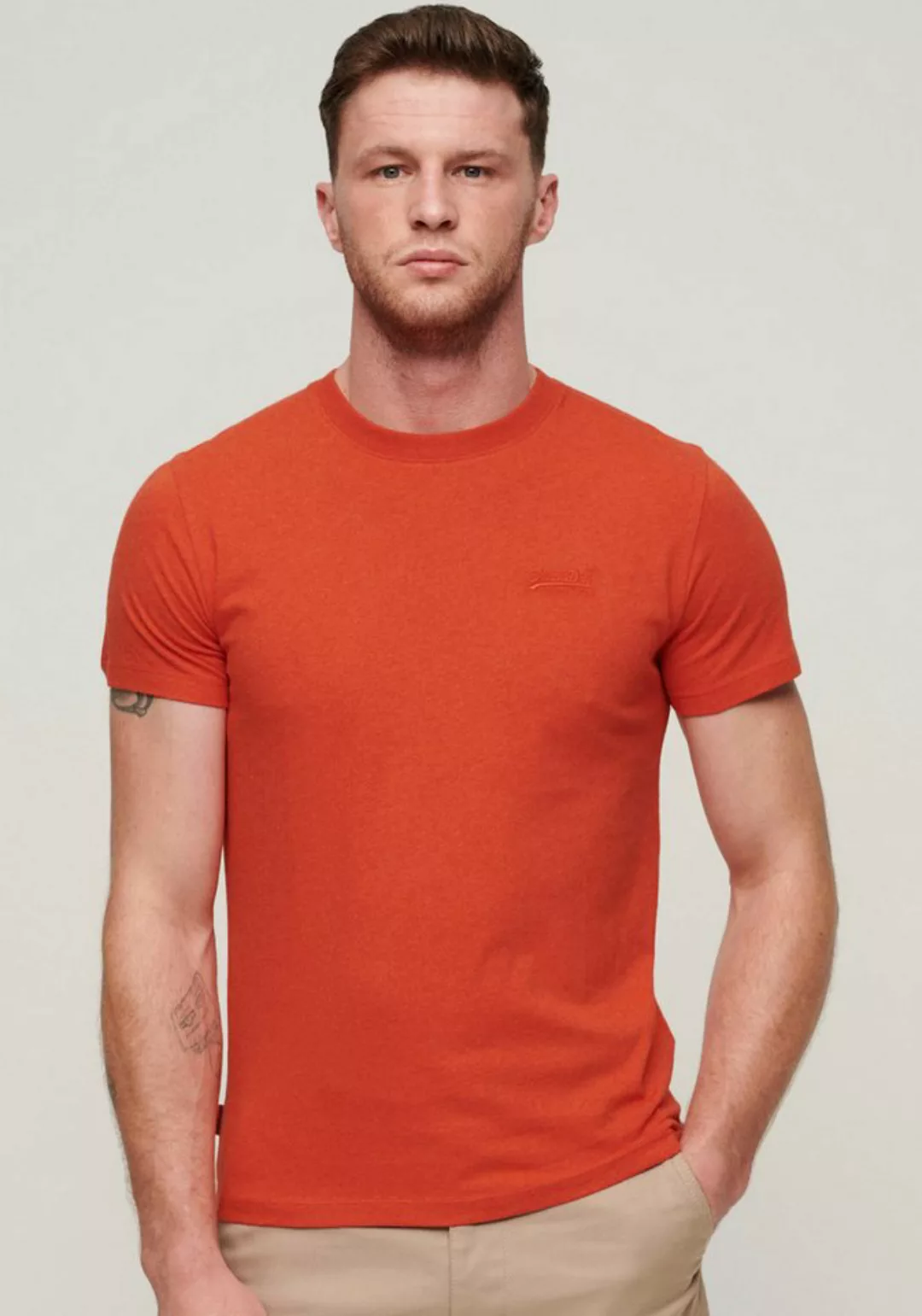 Superdry Rundhalsshirt Organic Cotton Essential Logo T-Shirt günstig online kaufen