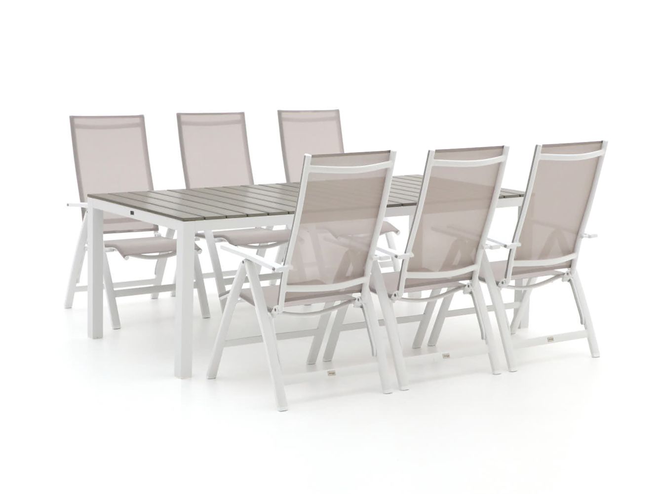 Bellagio Avenza/Fidenza 220 cm Gartenmöbel-Set 7-teilig verstellbar günstig online kaufen