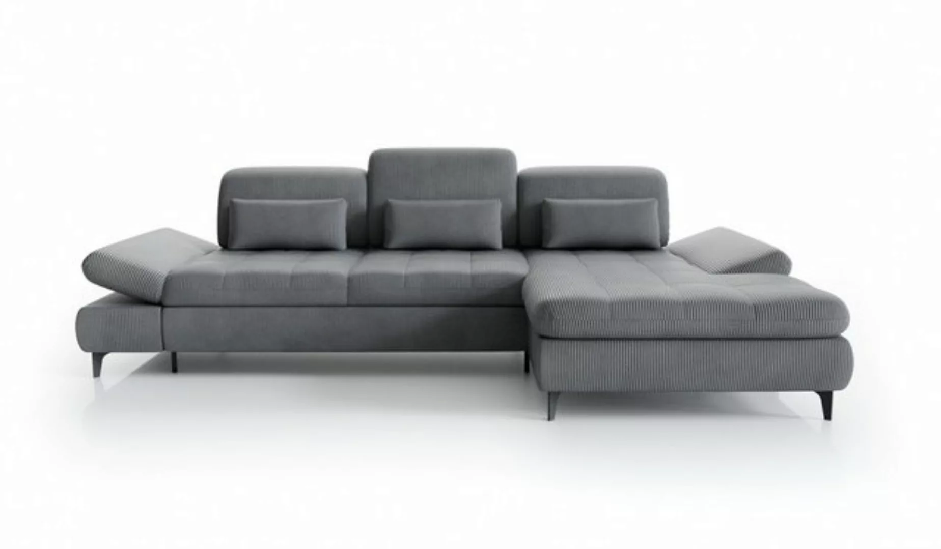 Hygger Möbelhaus Ecksofa NOLA Sofa L Form Incl. Arm und Kopfteilverstellung günstig online kaufen