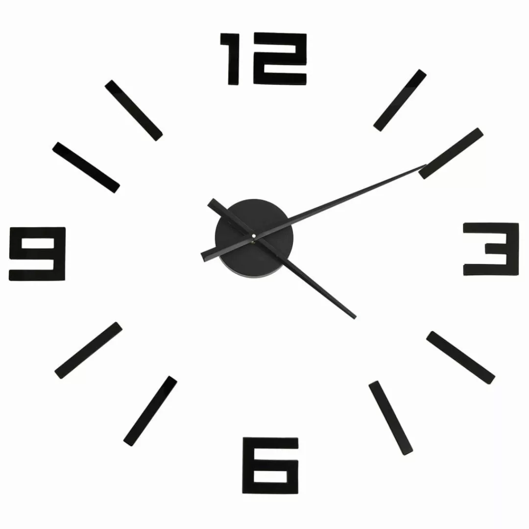 vidaXL Wanduhr 3D-Wanduhr Modernes Design Schwarz günstig online kaufen