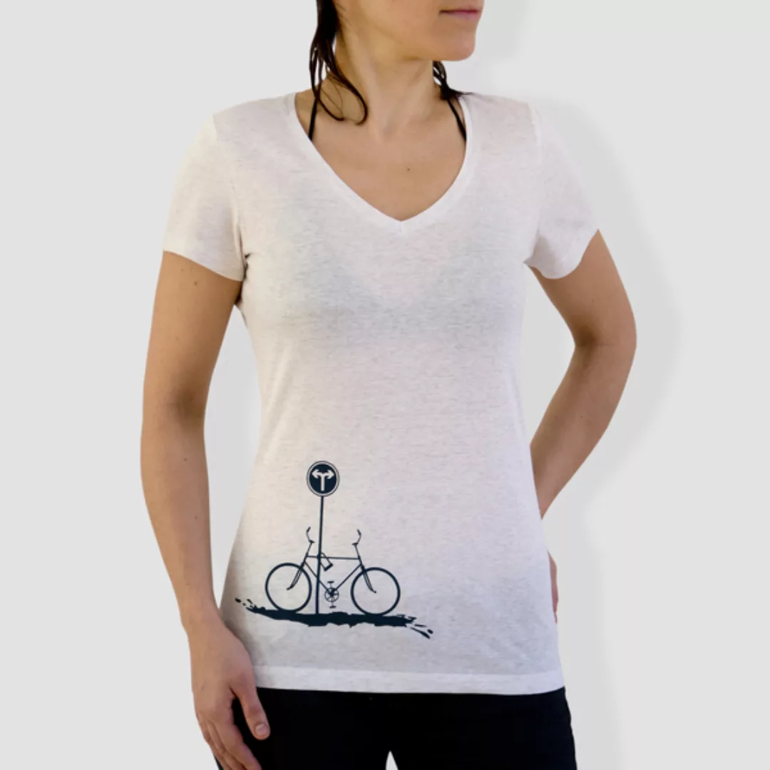 Damen T-shirt, "No Way", Cream Heather Grey günstig online kaufen