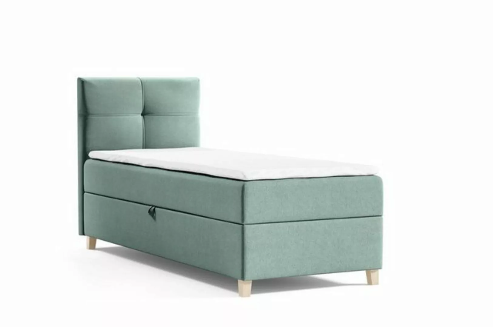 Beautysofa Boxspringbett Modern Boxspringbett mit Topper HELEN MINI Schlafz günstig online kaufen