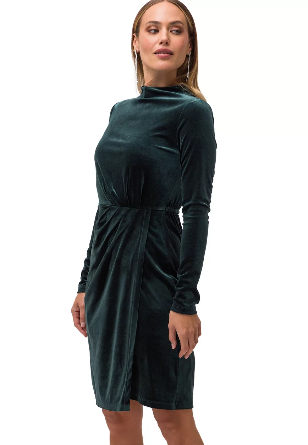 Zero Samtkleid "zero Samtkleid mit hohem Kragen", Falten günstig online kaufen