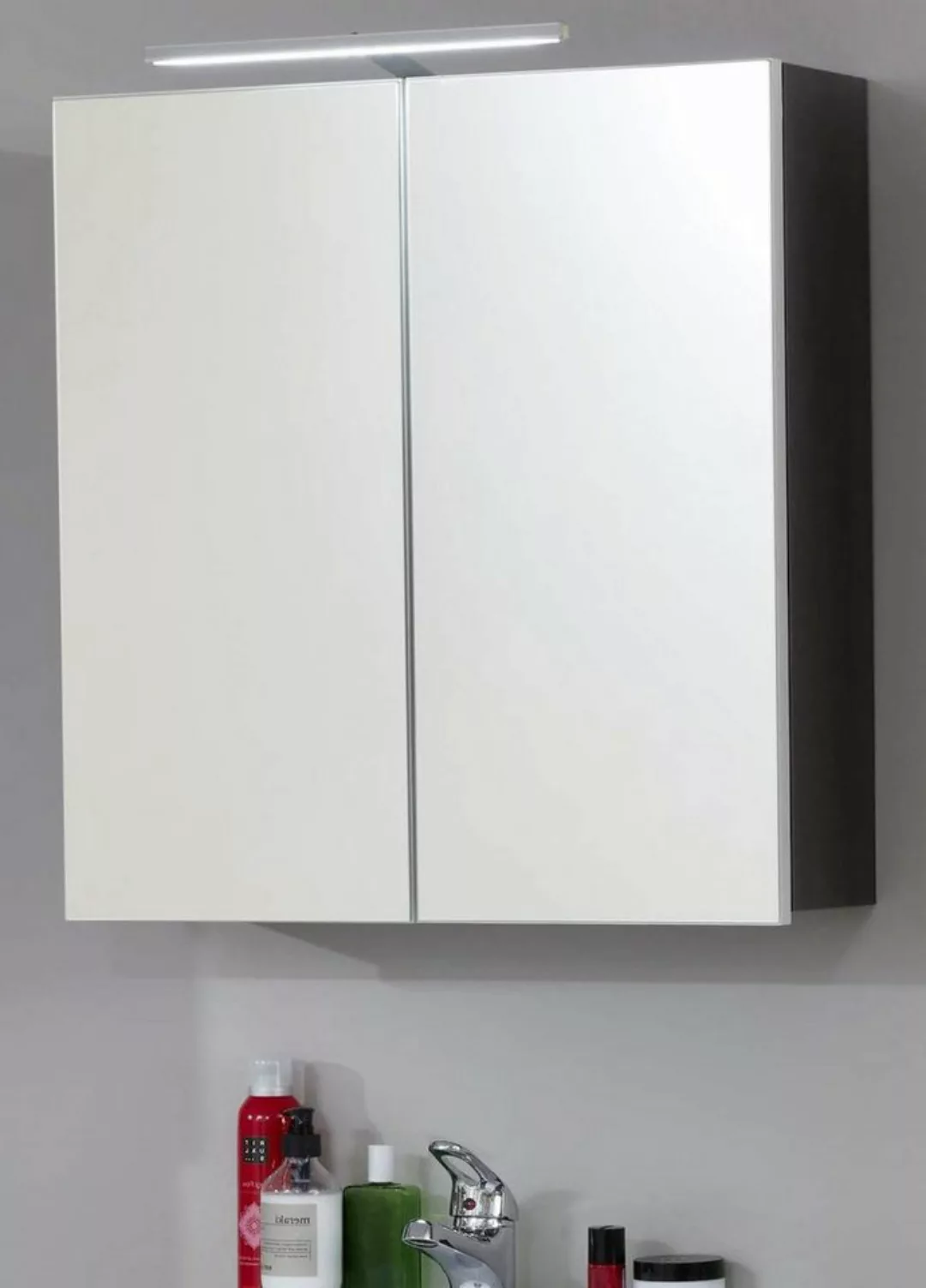 Furn.Design Badezimmerspiegelschrank Lemos (Badschrank in grau Rauchsilber, günstig online kaufen