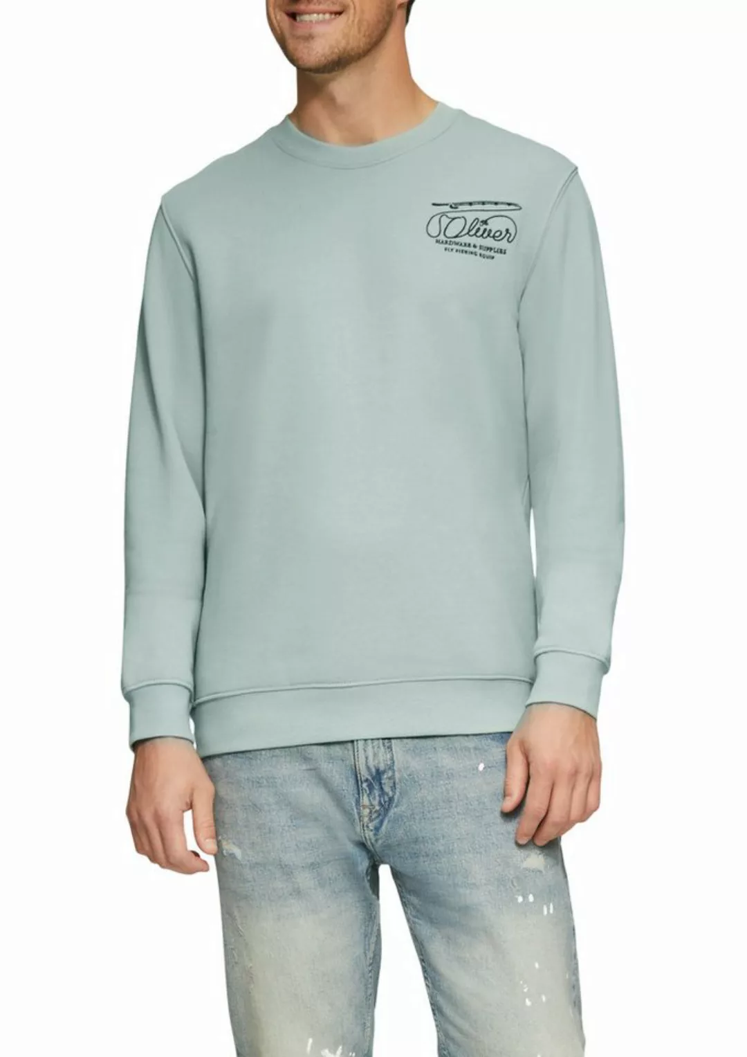 s.Oliver Sweatshirt mit Logo-Stickerei günstig online kaufen