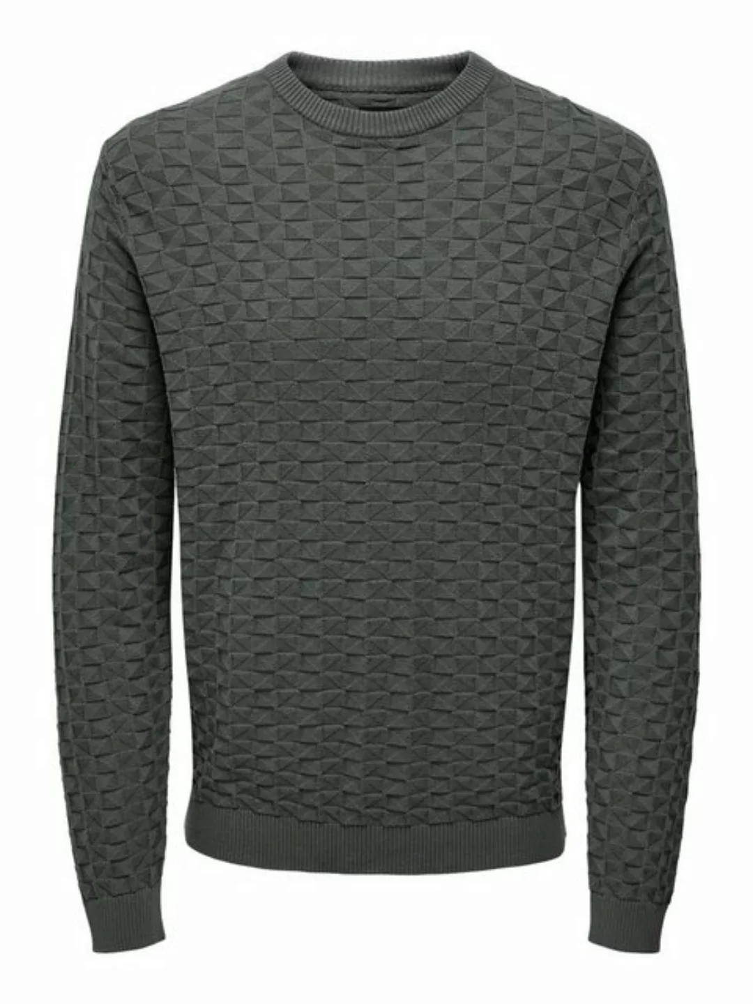 ONLY & SONS Rundhalspullover ONSKALLE REG 12 STRUC CREW KNIT NOOS günstig online kaufen