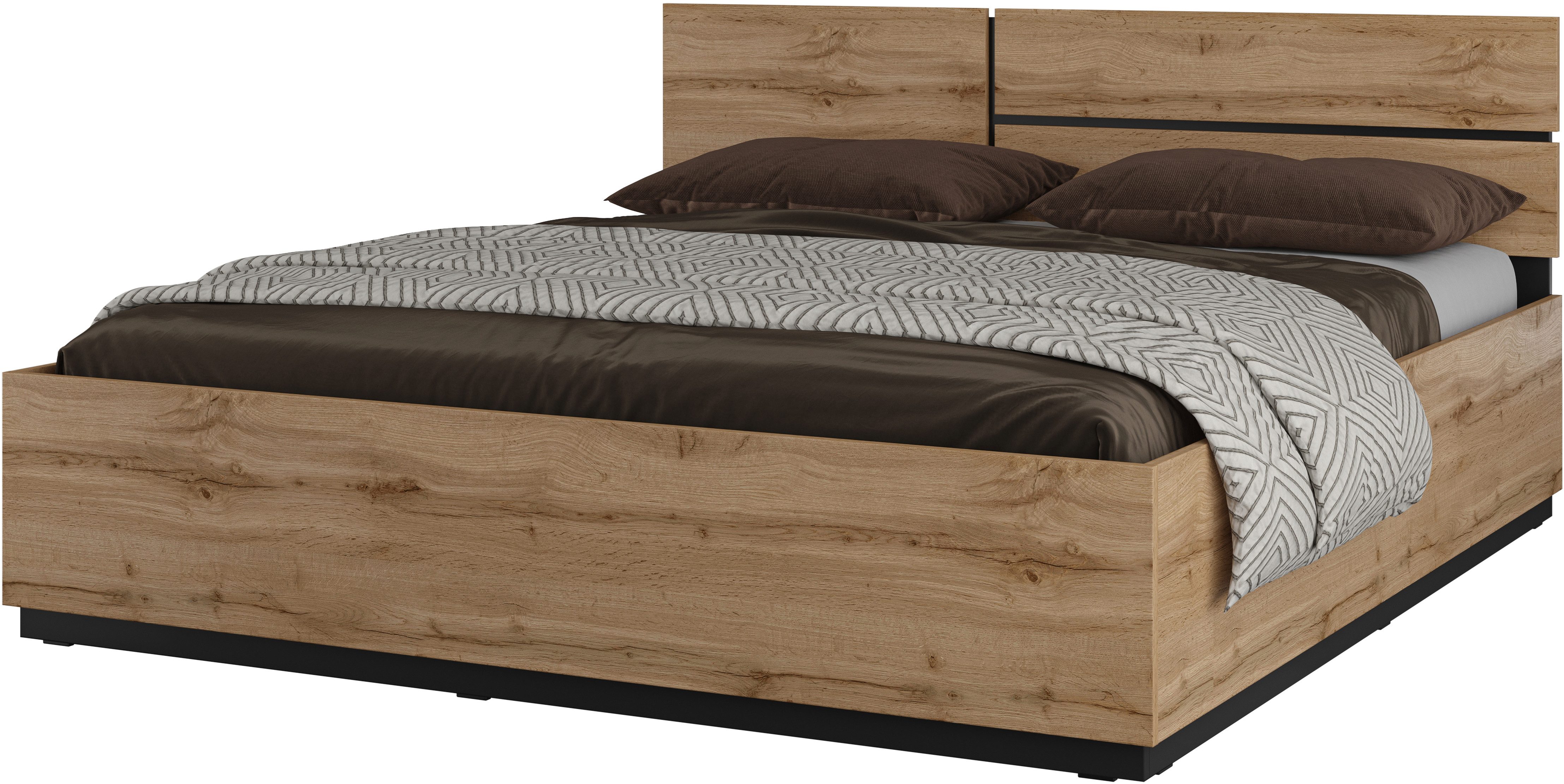 Home affaire Bettgestell "Cross, moderner Bettrahmen", Doppelbett in zwei G günstig online kaufen