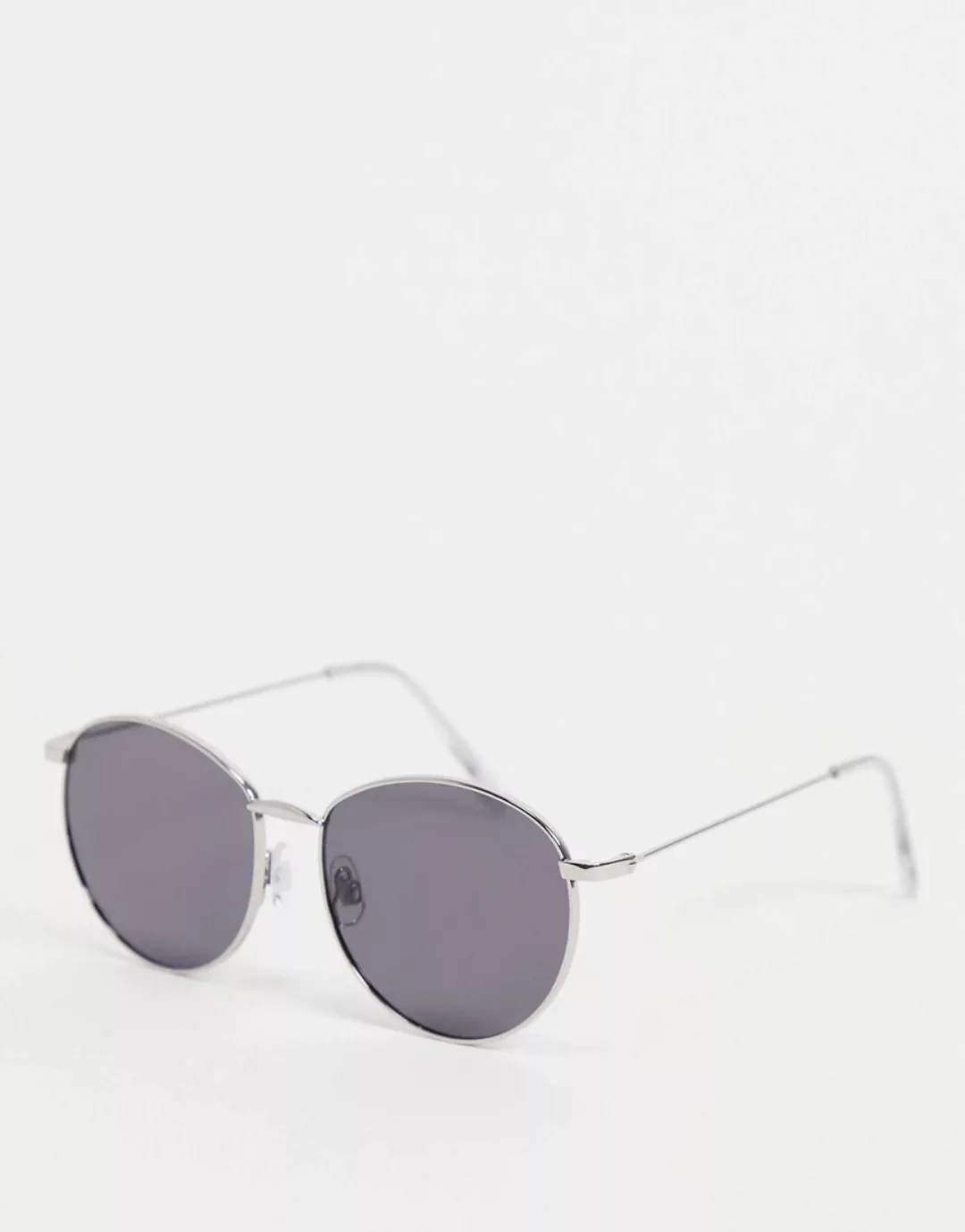 Madein. Runde Sonnenbrille mit dünnem Rahmen-Silber günstig online kaufen