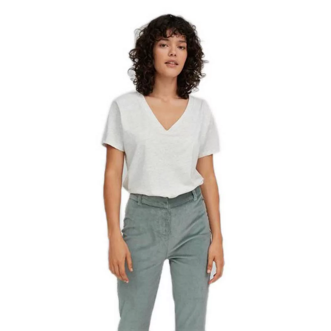 O´neill Essential Kurzarm V-ausschnitt T-shirt XS White Melee günstig online kaufen