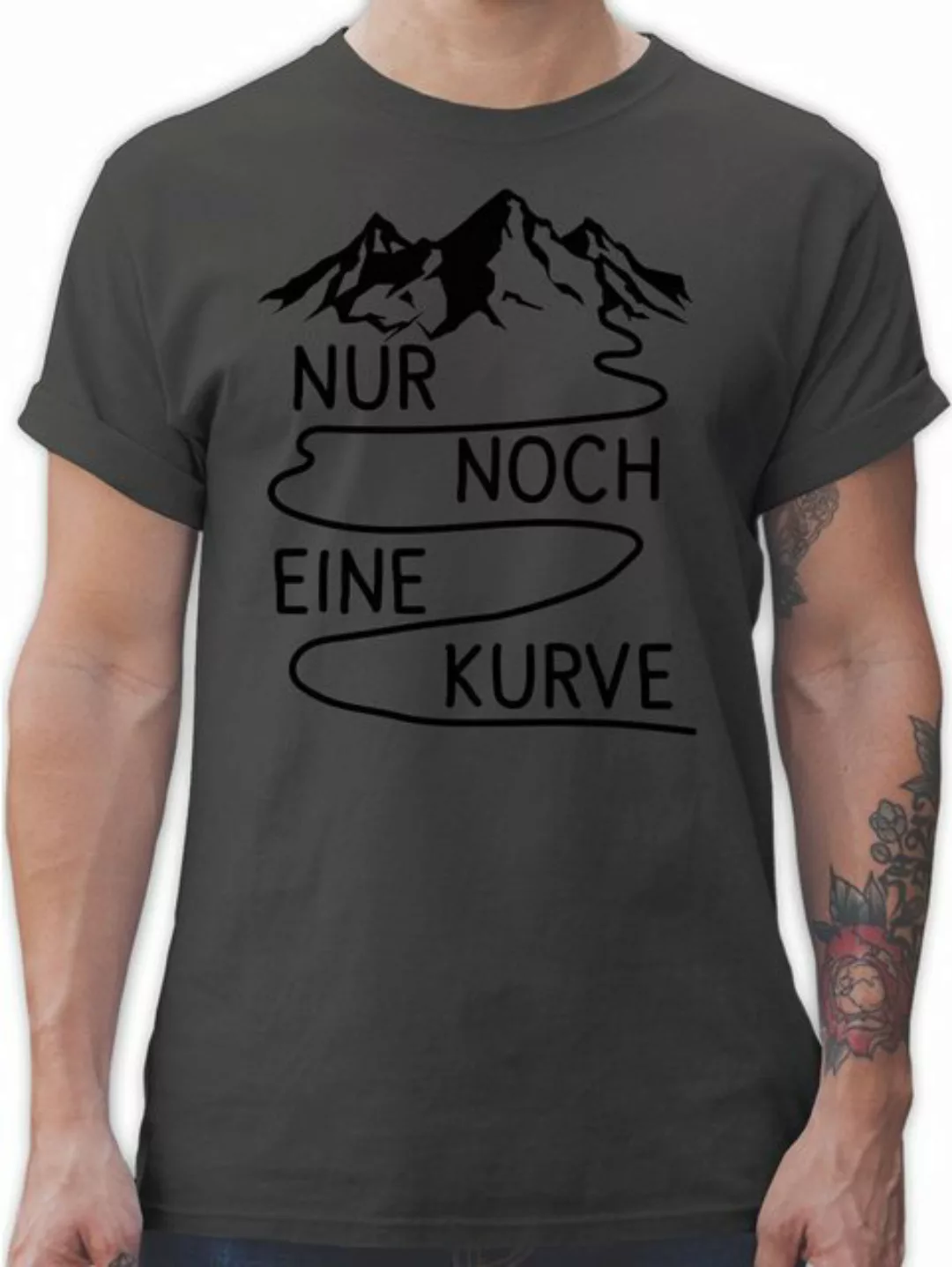 Shirtracer T-Shirt Nur noch eine Kurve Wandern günstig online kaufen