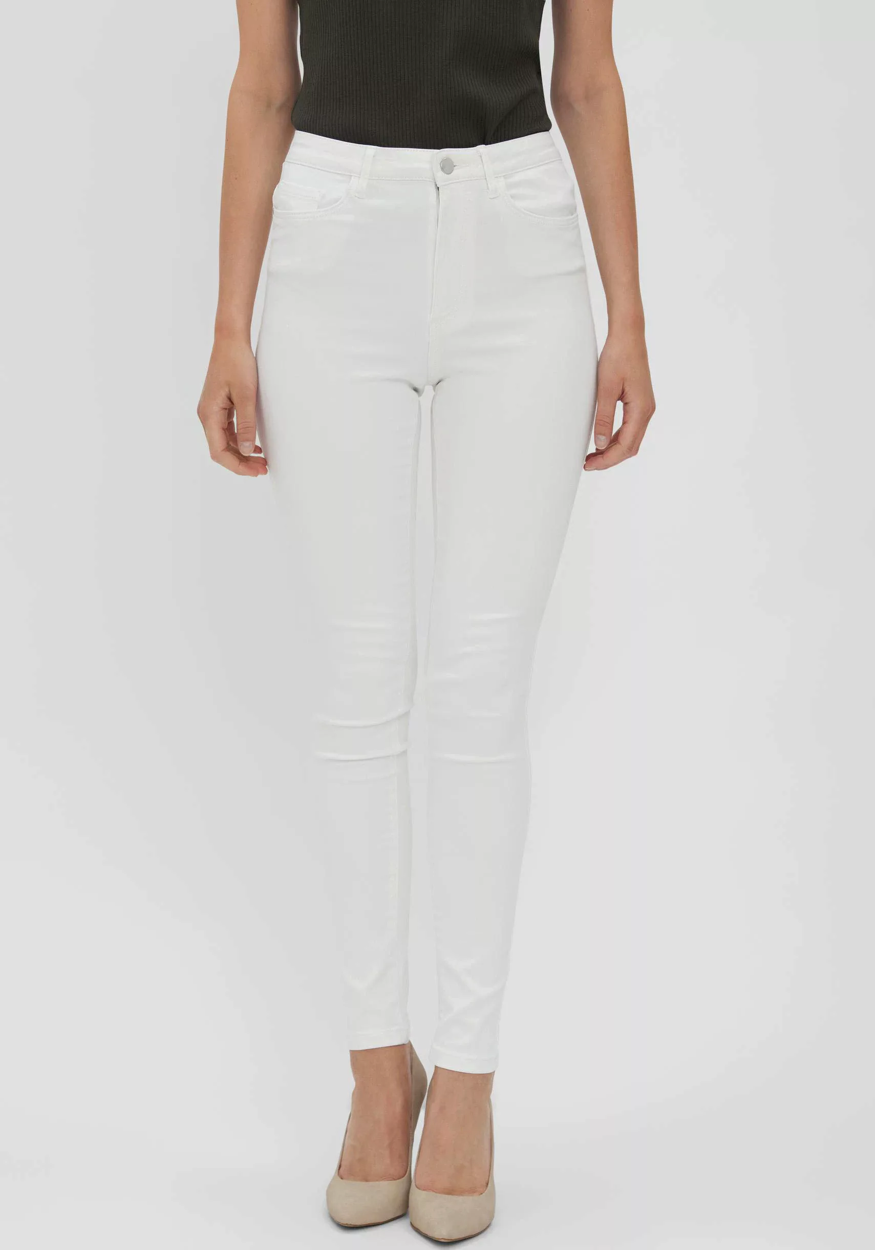 Vero Moda Damen Jeans VMSOPHIA VI403- Skinny Fit - Weiss - Bright White günstig online kaufen
