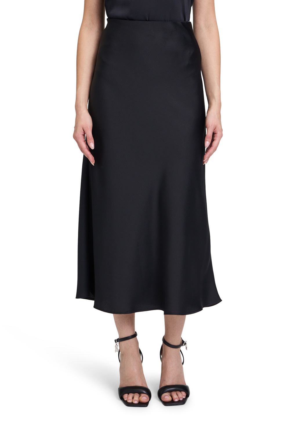 Vera Mont Maxirock "Vera Mont Damen Satinrock wadenlang", Material günstig online kaufen