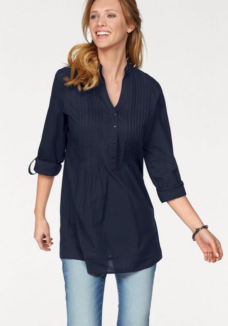 Aniston CASUAL Longbluse, mit dekorativer Biesenverarbeitung günstig online kaufen