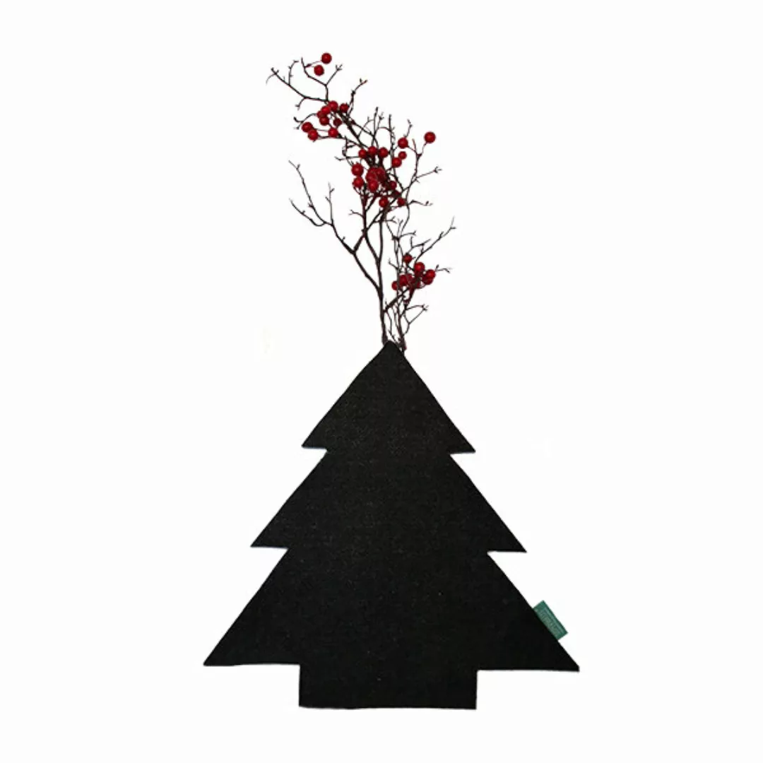 Blumenvase - Recycelte Pet Flaschen-vase-hülle Weihnachtsbaum Schwarz günstig online kaufen