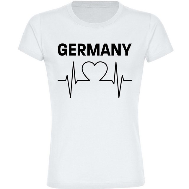 multifanshop T-Shirt Damen Germany - Herzschlag - Frauen günstig online kaufen