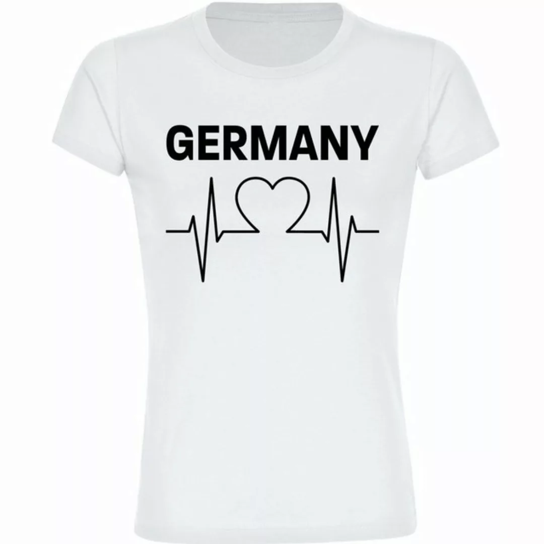 multifanshop T-Shirt Damen Germany - Herzschlag - Frauen günstig online kaufen