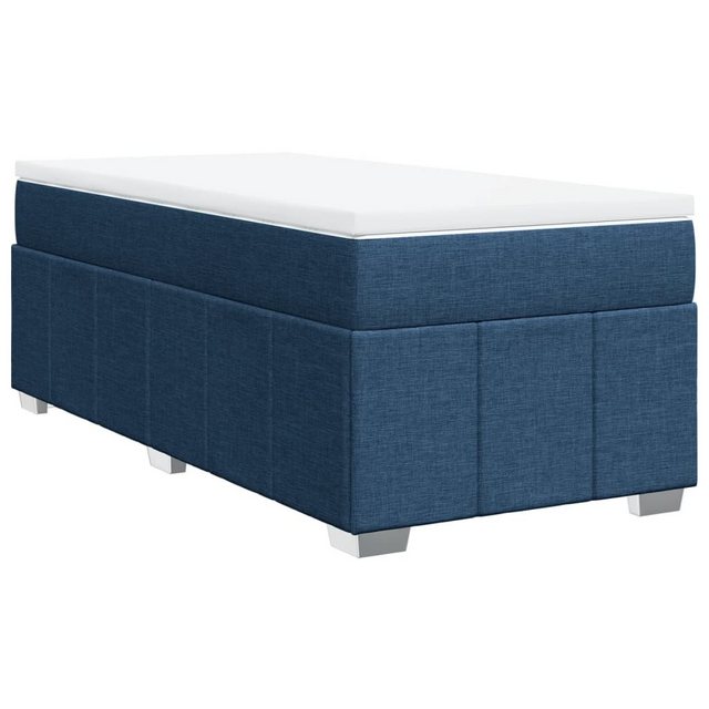 vidaXL Bett Boxspringbett mit Matratze Blau 80x200 cm Stoff günstig online kaufen