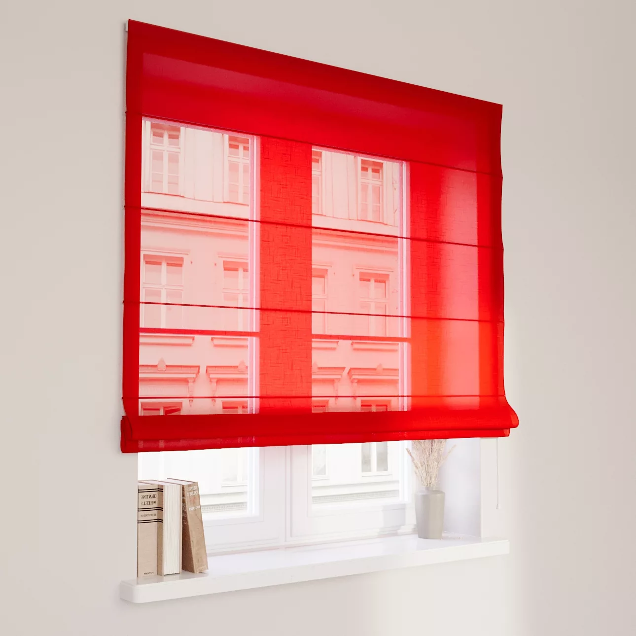 Dekoria Raffrollo Capri, rot , 100 x 170 cm günstig online kaufen