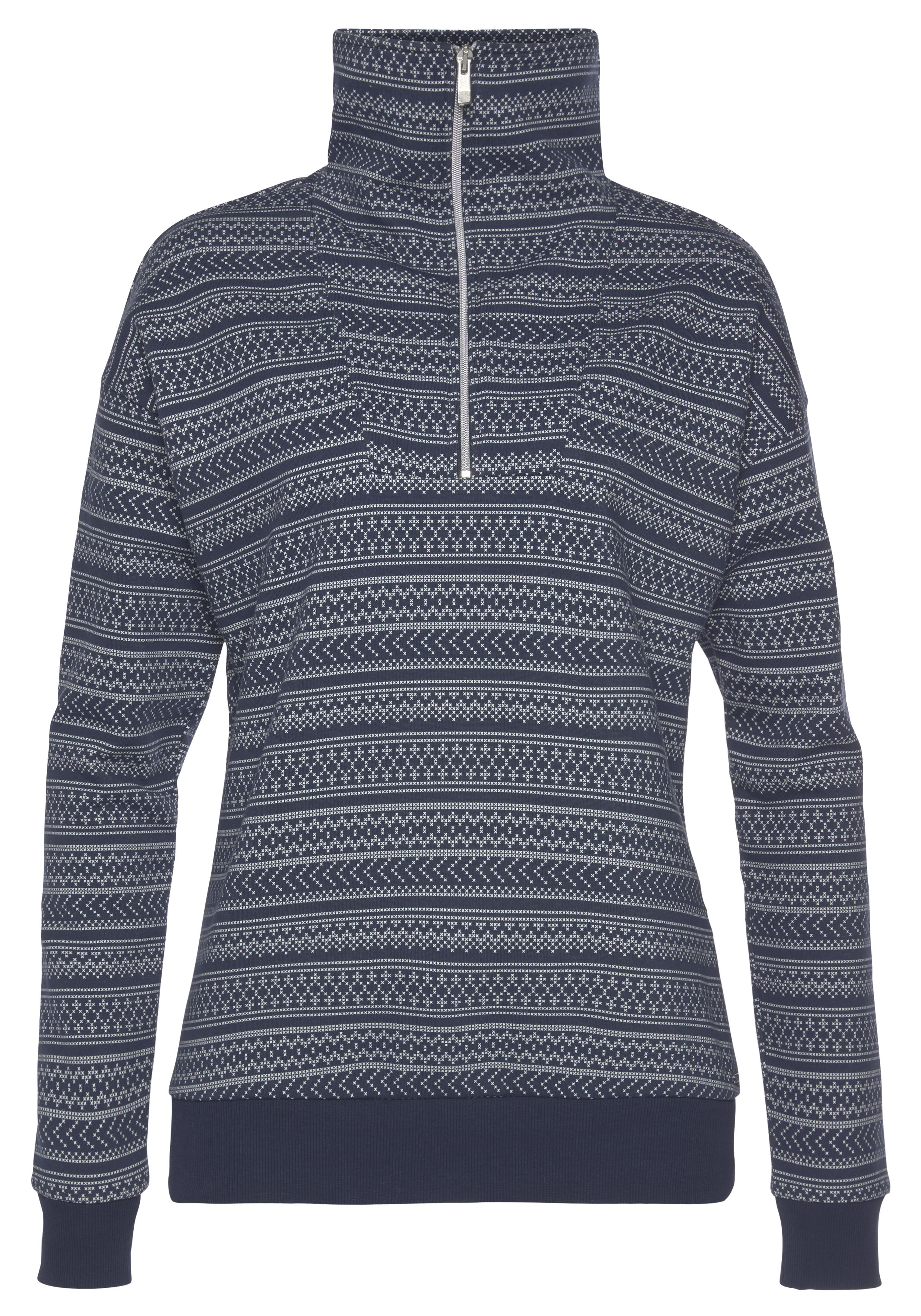 s.Oliver Sweatshirt mit Norwegermuster, Loungeanzug günstig online kaufen