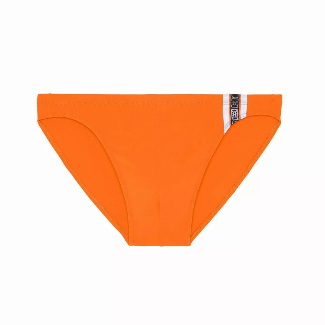 HOM Herren Badeslip - Swim Shorts "Alize", Badehose, Logostreifen Orange S günstig online kaufen