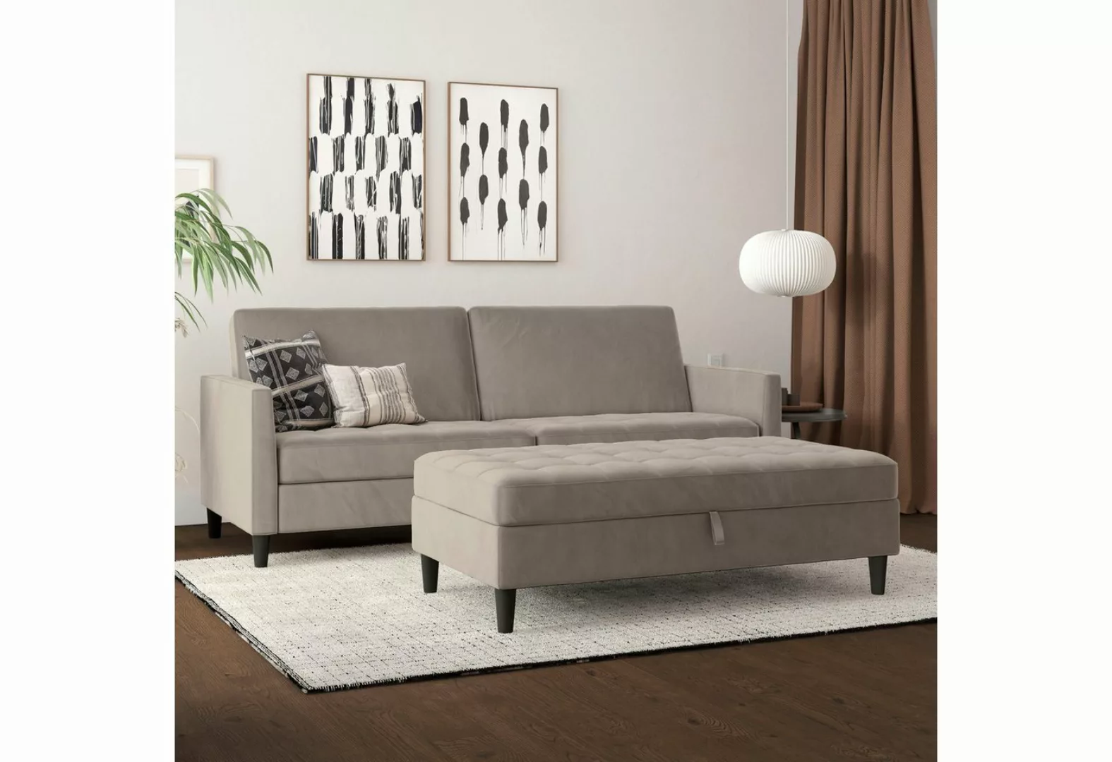 Dorel Home 3-Sitzer Presley, Sofa mit Bett-Funktion und verstellbarer Rücke günstig online kaufen