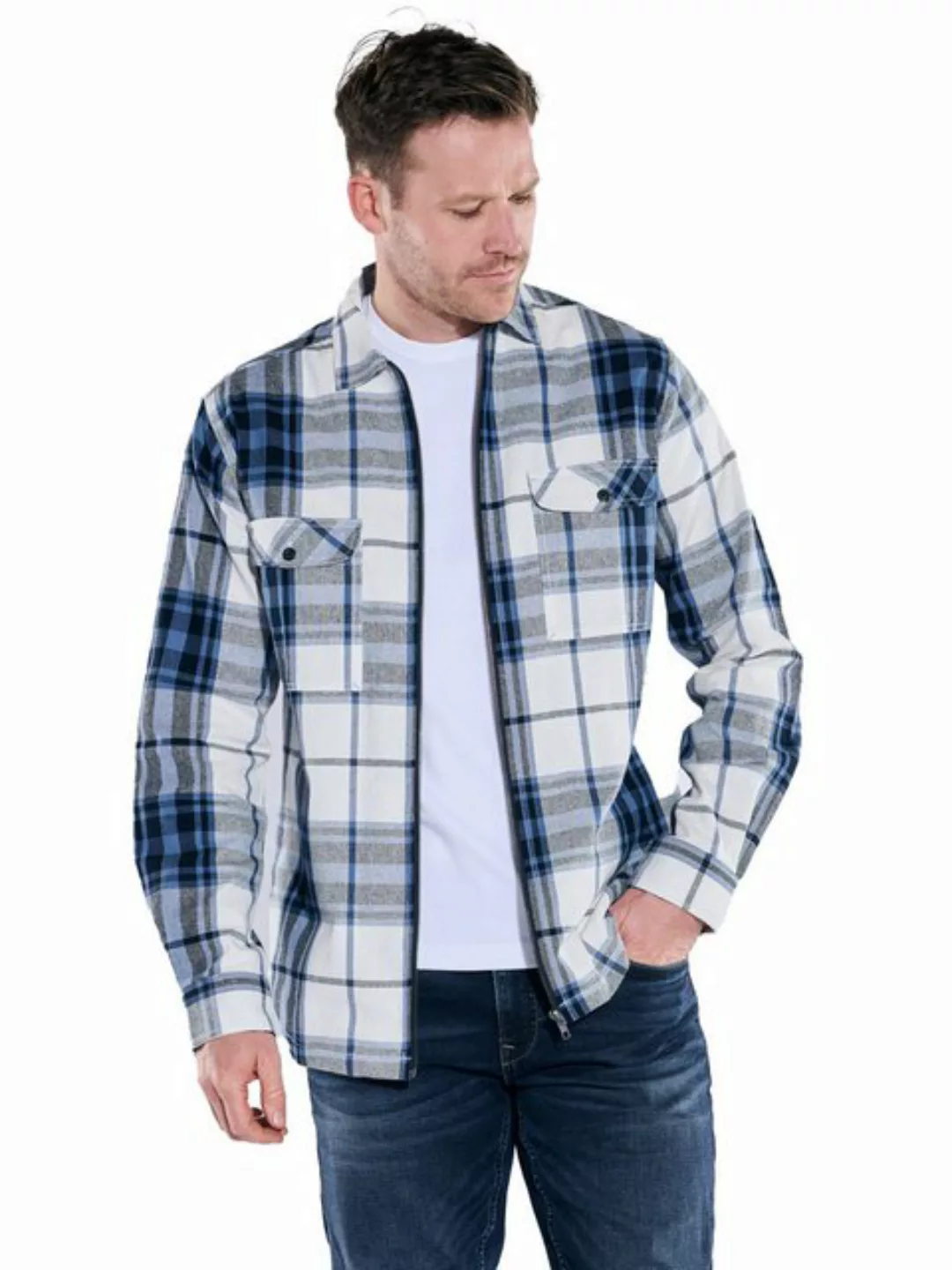 Engbers Langarmhemd Overshirt kariert günstig online kaufen