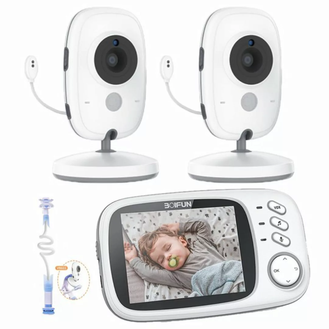 Boifun Babyphone Babyphone mit 2 kameras 3.2” Digital LCD Bildschirm mit Ha günstig online kaufen