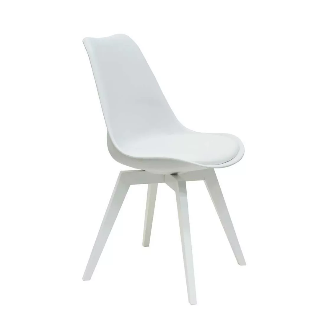 Moderner Stuhl in Weiß Esszimmer (2er Set) günstig online kaufen