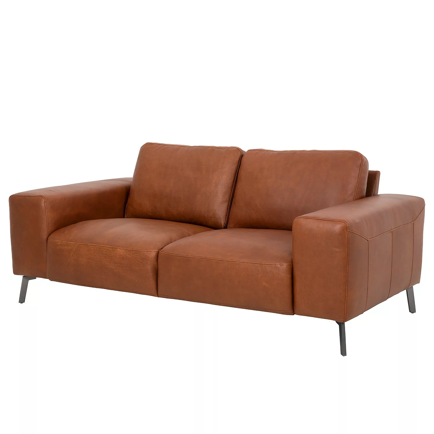 home24 ars manufacti Sofa Volx 2-Sitzer Cognac Anilinleder 183x79x94 cm (Bx günstig online kaufen