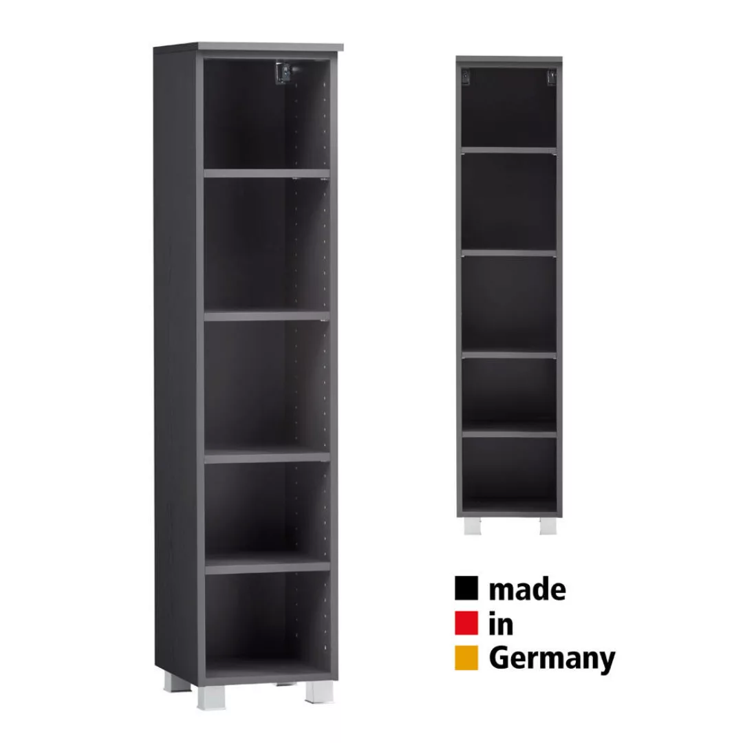 Badezimmer Regal schmal 30 cm KAHLA-03 in graphit, B/H/T: ca. 30/130/35 cm günstig online kaufen