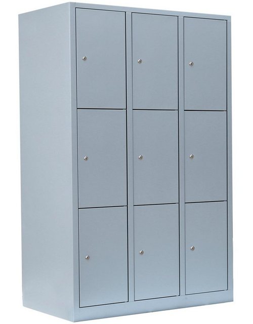 Steelboxx Fächerschrank 9 Fächer Schließfachschrank Personalschrank Spind e günstig online kaufen