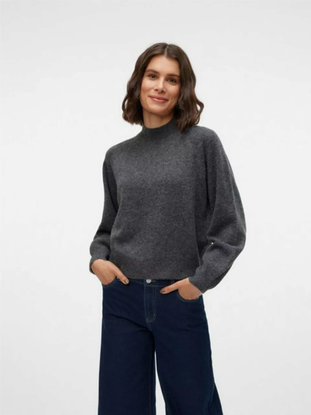 Vero Moda Strickpullover VMLEAF LS HIGH NECK PULLOVER ENT günstig online kaufen