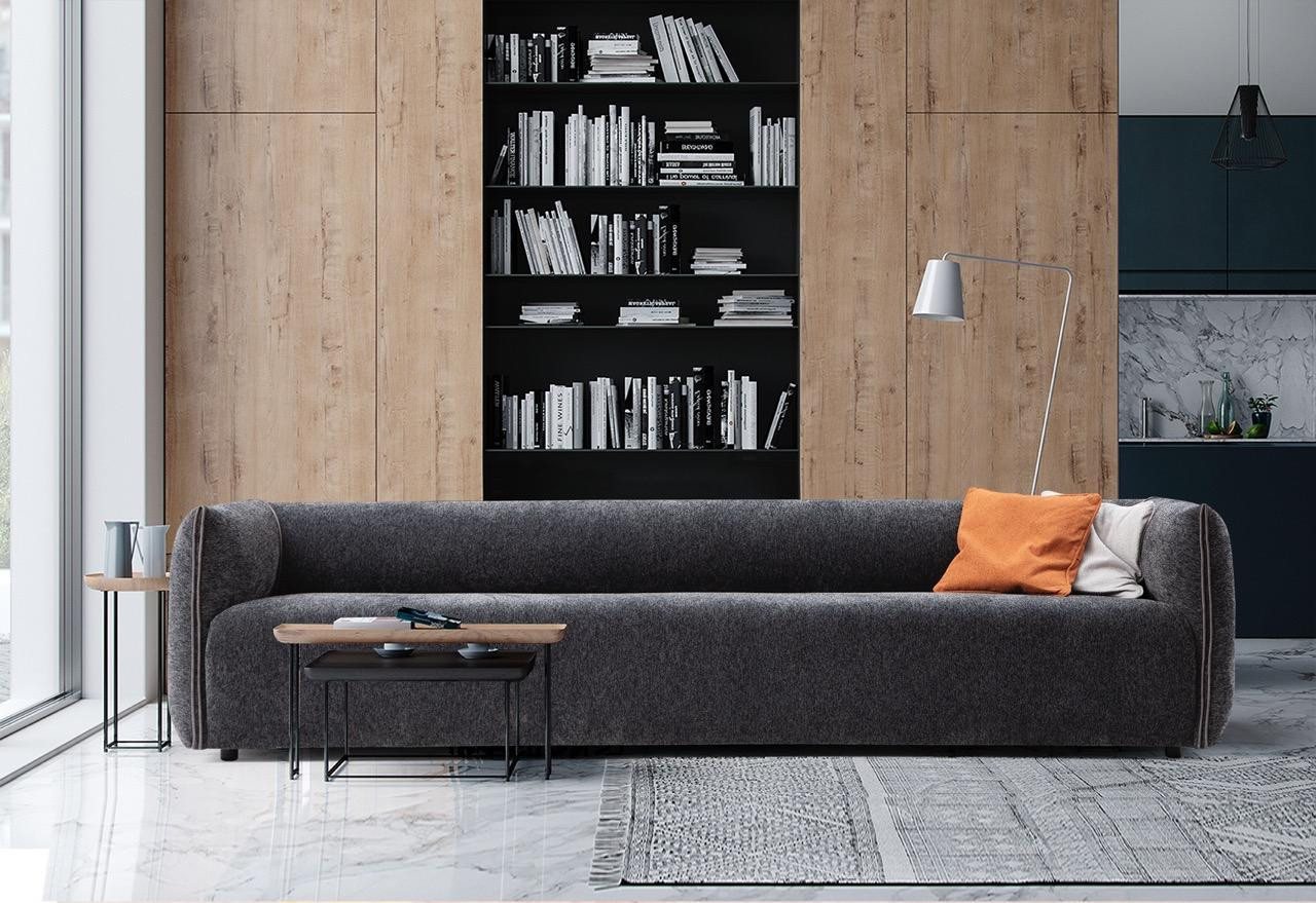 Xlmoebel Sofa Wohnzimmer-Sofa Vier-Sitzer mit Textilbezug und modernem Desi günstig online kaufen