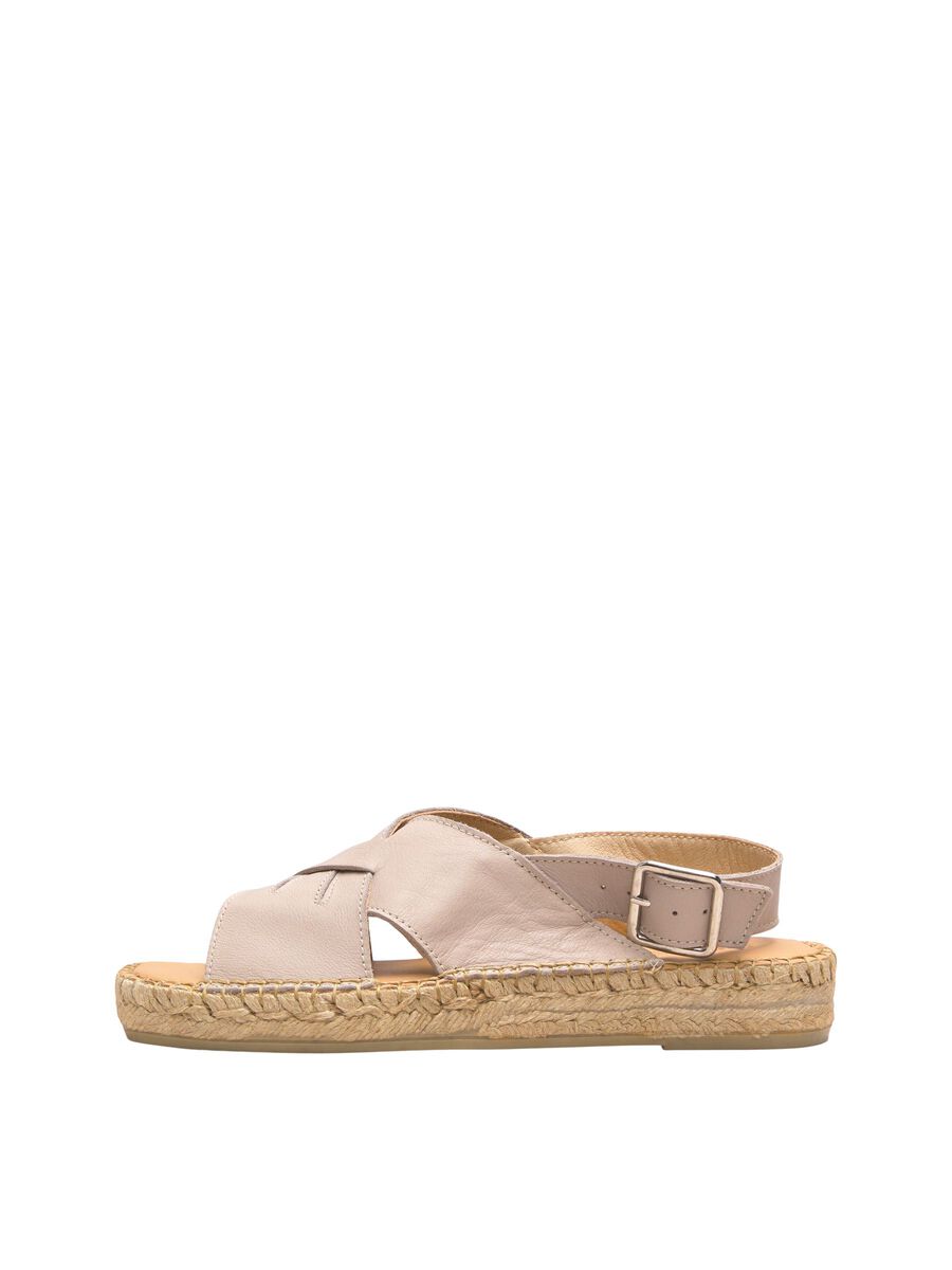 SELECTED Leder Espadrilles Damen Grau günstig online kaufen