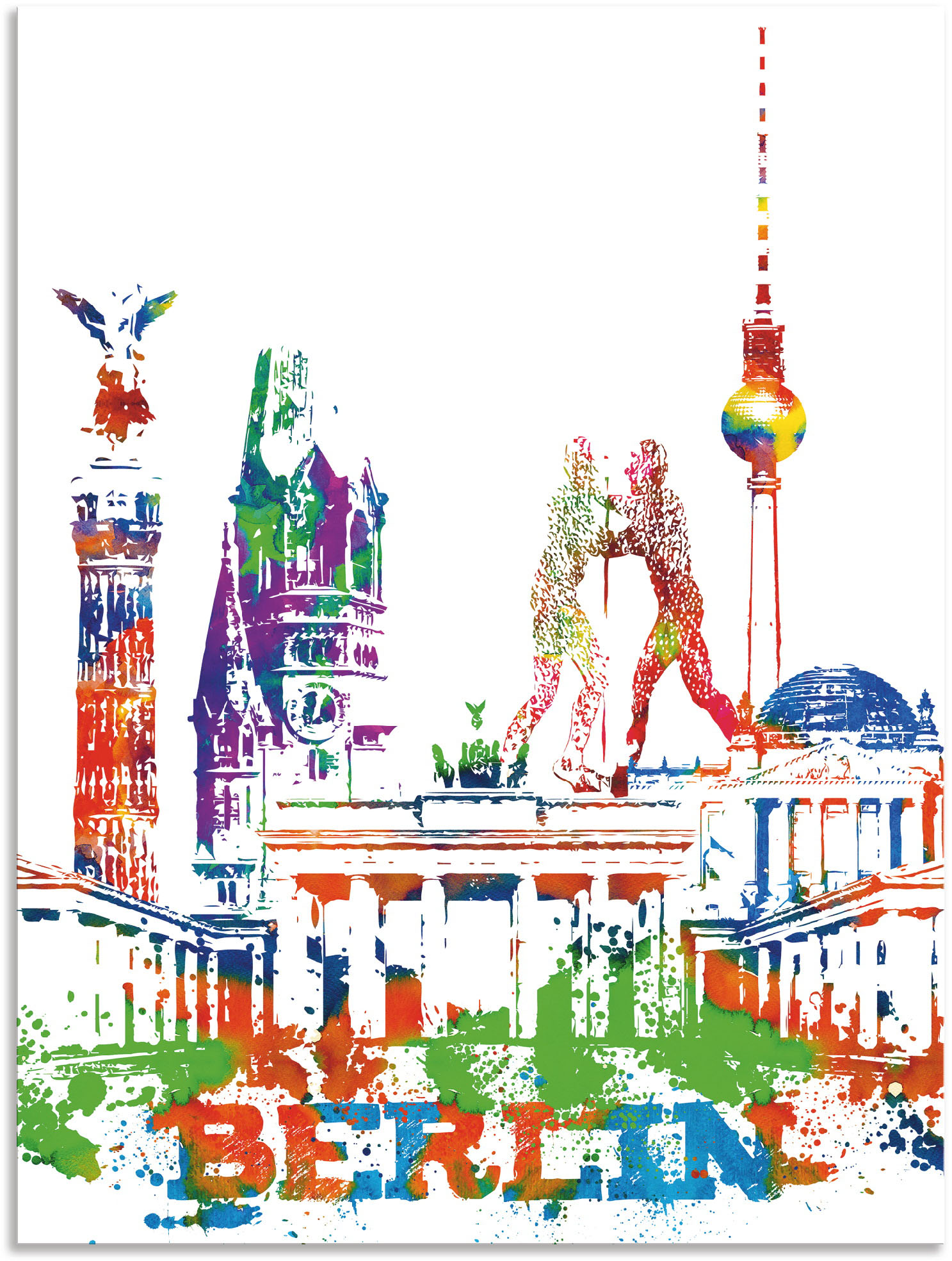 Artland Wandbild "Berlin Grafik", Berlin, (1 St.), als Alubild, Leinwandbil günstig online kaufen