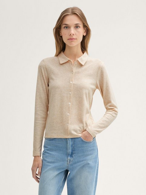 TOM TAILOR Denim Langarmshirt Weiches Pointelle Langarmshirt günstig online kaufen