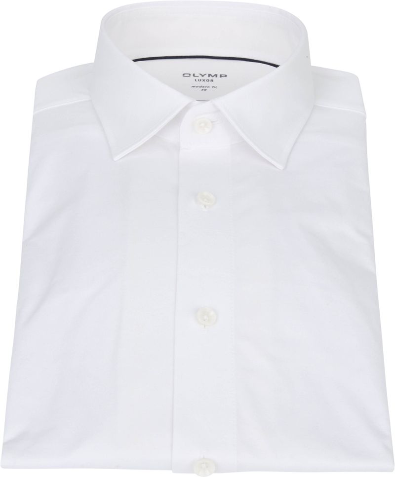 OLYMP Luxor Jersey Stretch Shirt 24/Seven Weiß - Größe 48 günstig online kaufen