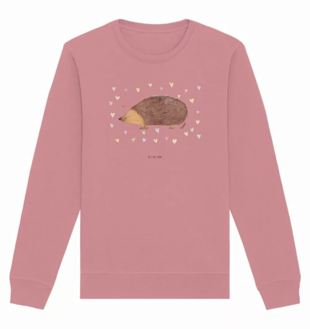 Mr. & Mrs. Panda Longpullover Größe S Igel Herzen - Canyon Pink - Geschenk, günstig online kaufen