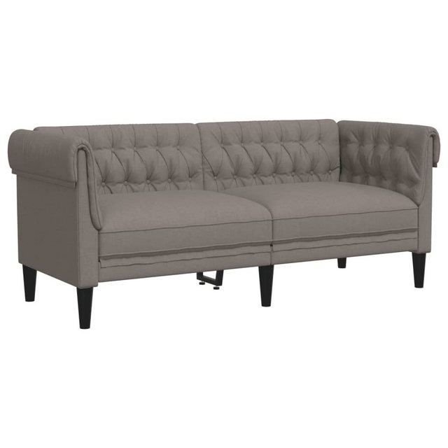 vidaXL Sofa Chesterfield-Sofa 2-Sitzer Taupe Stoff günstig online kaufen