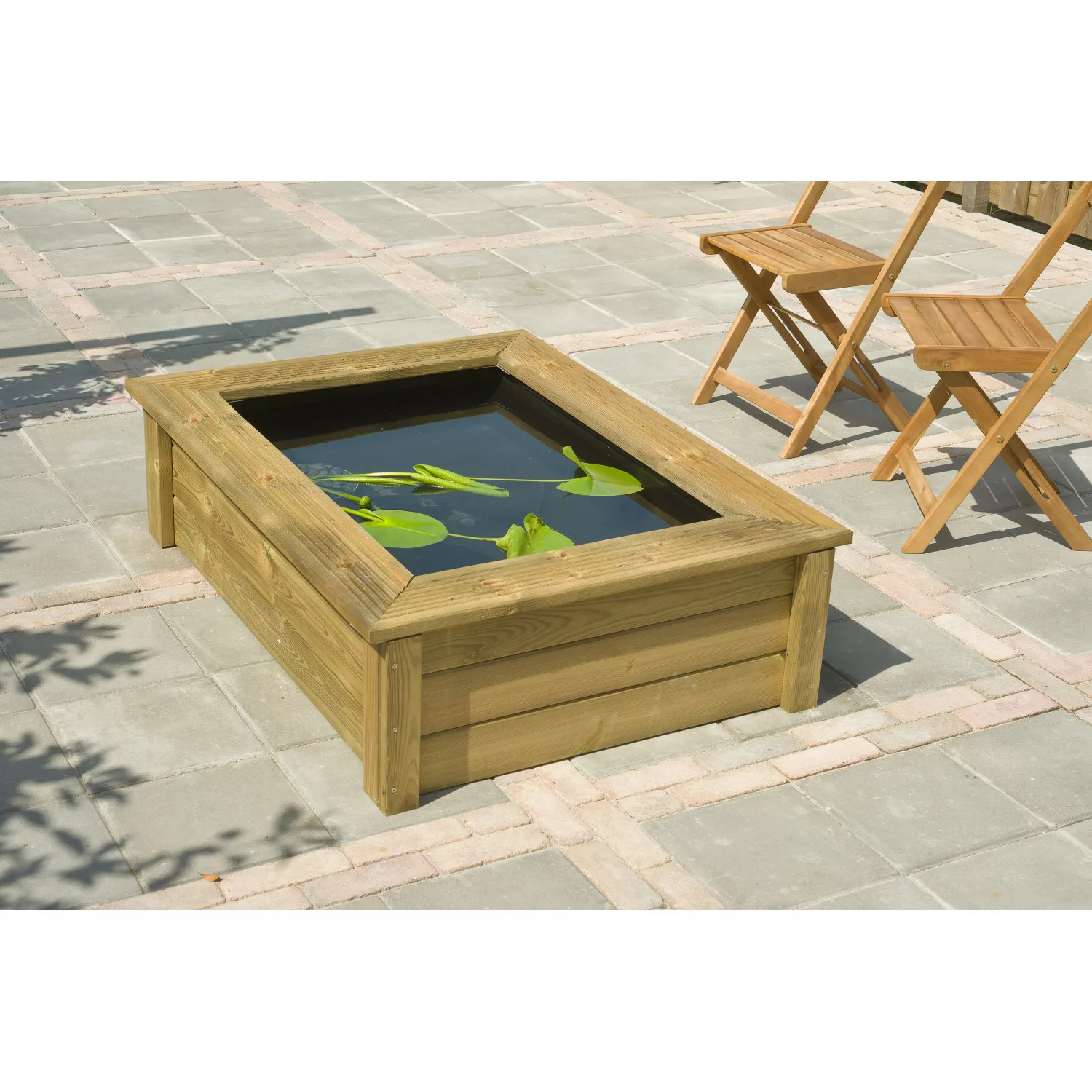 Ubbink Teich-Holzumrandung Quadro Wood I Natur für Victoria Quadro 5 günstig online kaufen