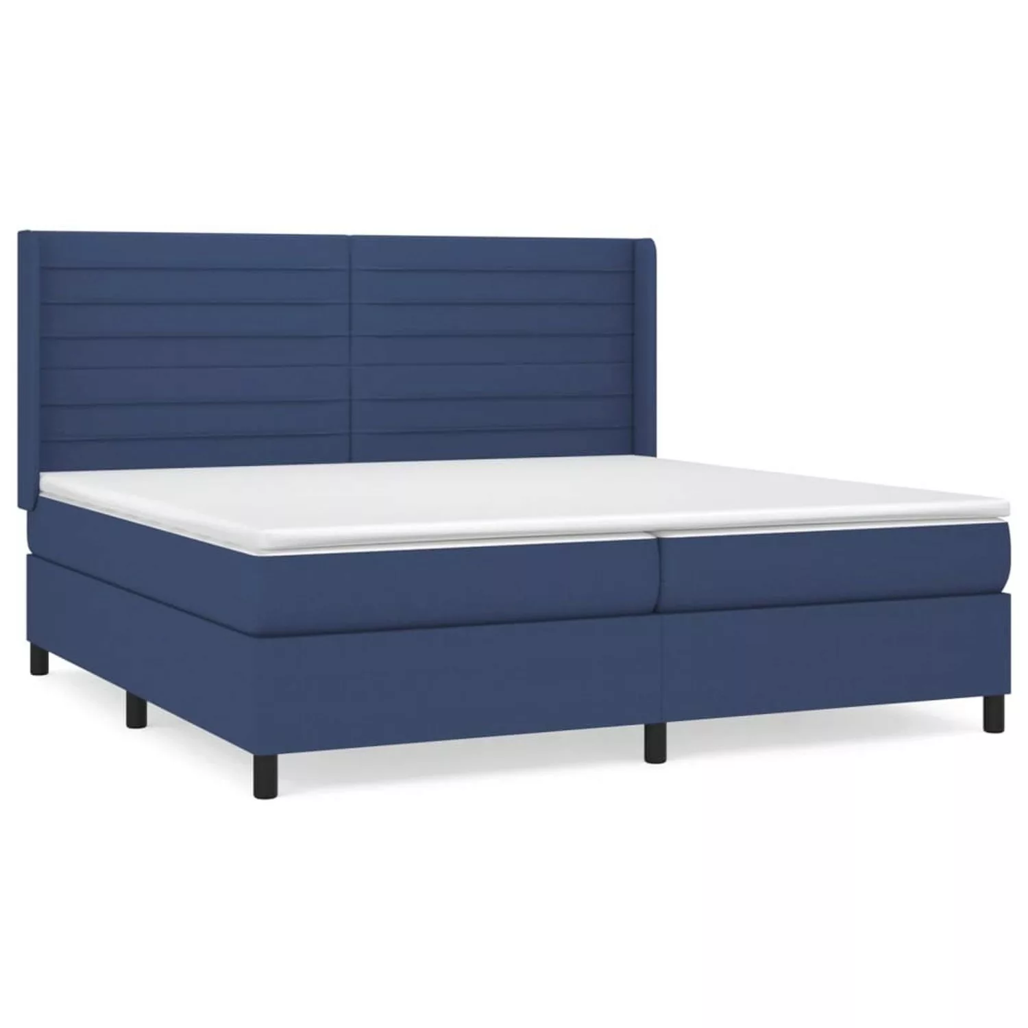 vidaXL Boxspringbett mit Matratze Blau 200x200 cm Stoff1350249 günstig online kaufen