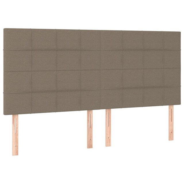 vidaXL Bett, Kopfteile 4 Stk. Taupe 90x5x78/88 cm Stoff günstig online kaufen