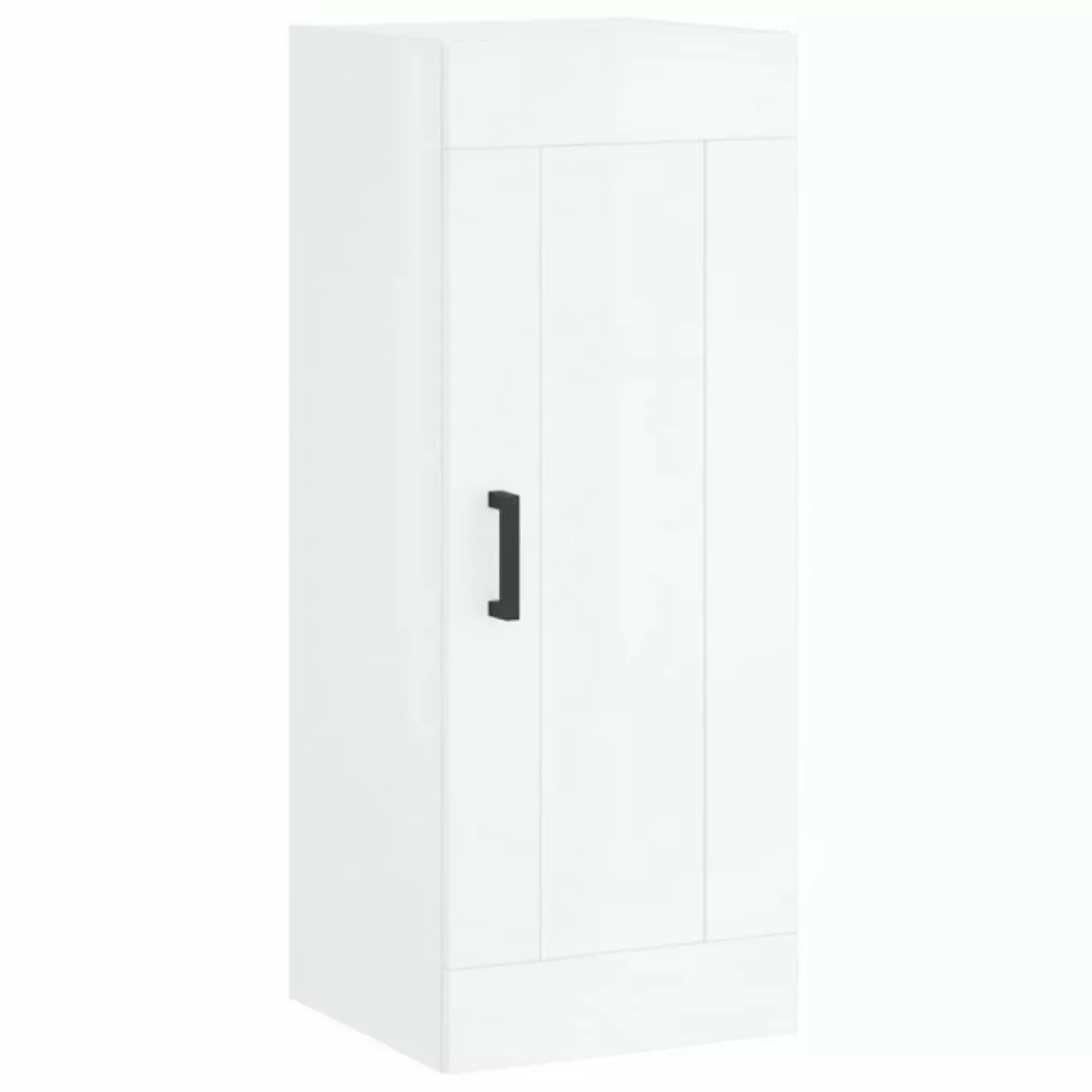 vidaXL Hängeschrank Wandschrank Hochglanz-Weiß 34,5x34x90 cm Holzwerkstoff günstig online kaufen