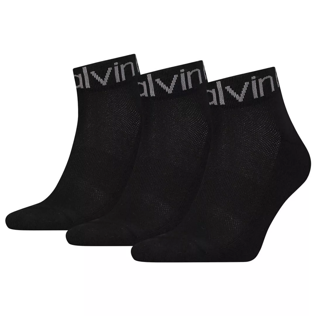 Calvin Klein Herren Quarter Socken LOGO WELT 3er Pack günstig online kaufen