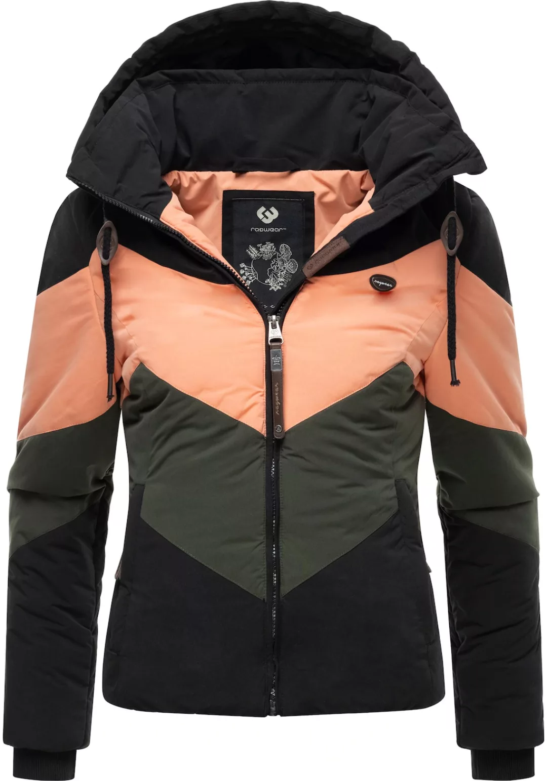 Ragwear Anorak "Novva Block", mit Kapuze, stylische Winterjacke mit V-Stepp günstig online kaufen