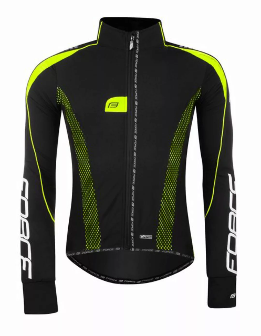 FORCE Fahrradjacke jacket FORCE X72 PRO16 softshell man. black-fluo * günstig online kaufen