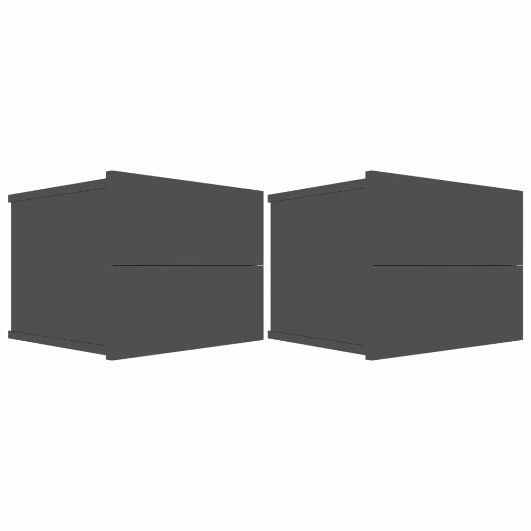 Nachttische 2 Stk. Hochglanz-schwarz 40 X 30 X 30 Cm Spanplatte günstig online kaufen